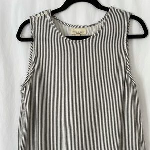 Cloth & Stone blue & white striped tank shirt top